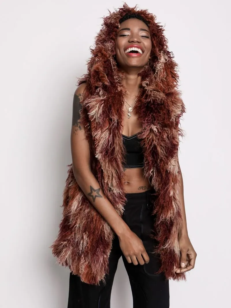 Merlot Alpaca Faux Fur Vest