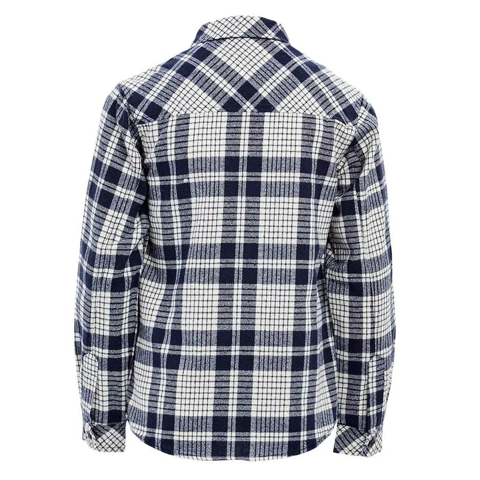 Plaid Button Up Shirt in Navy BOYS