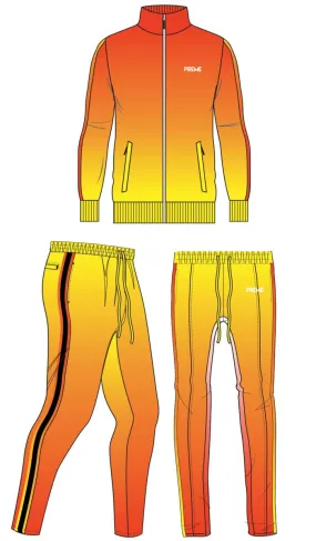 Preme Fresh Jogging Suite (ORANGE GRADIENT/YELLOW)