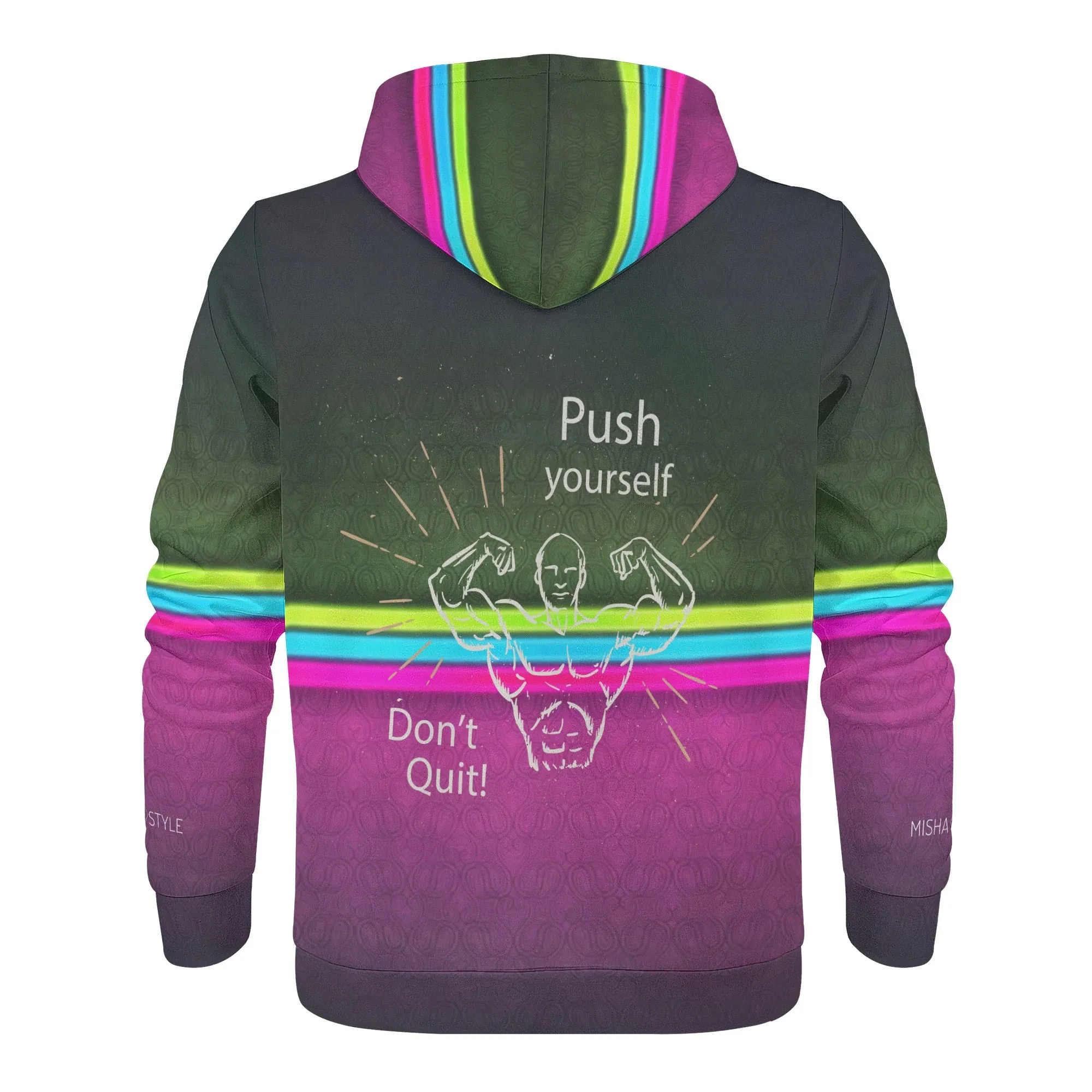 Push Yourself Mens Hoodie