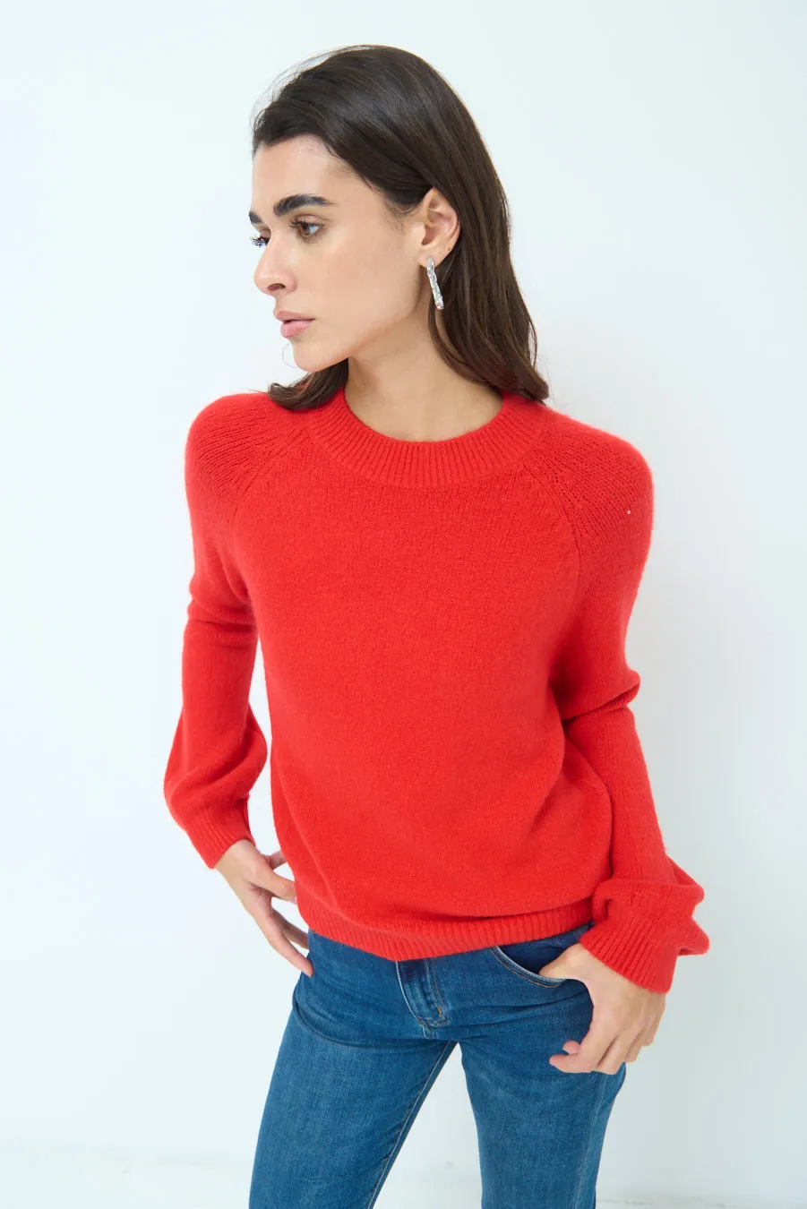 Relaxed fit knit pullover wholesale