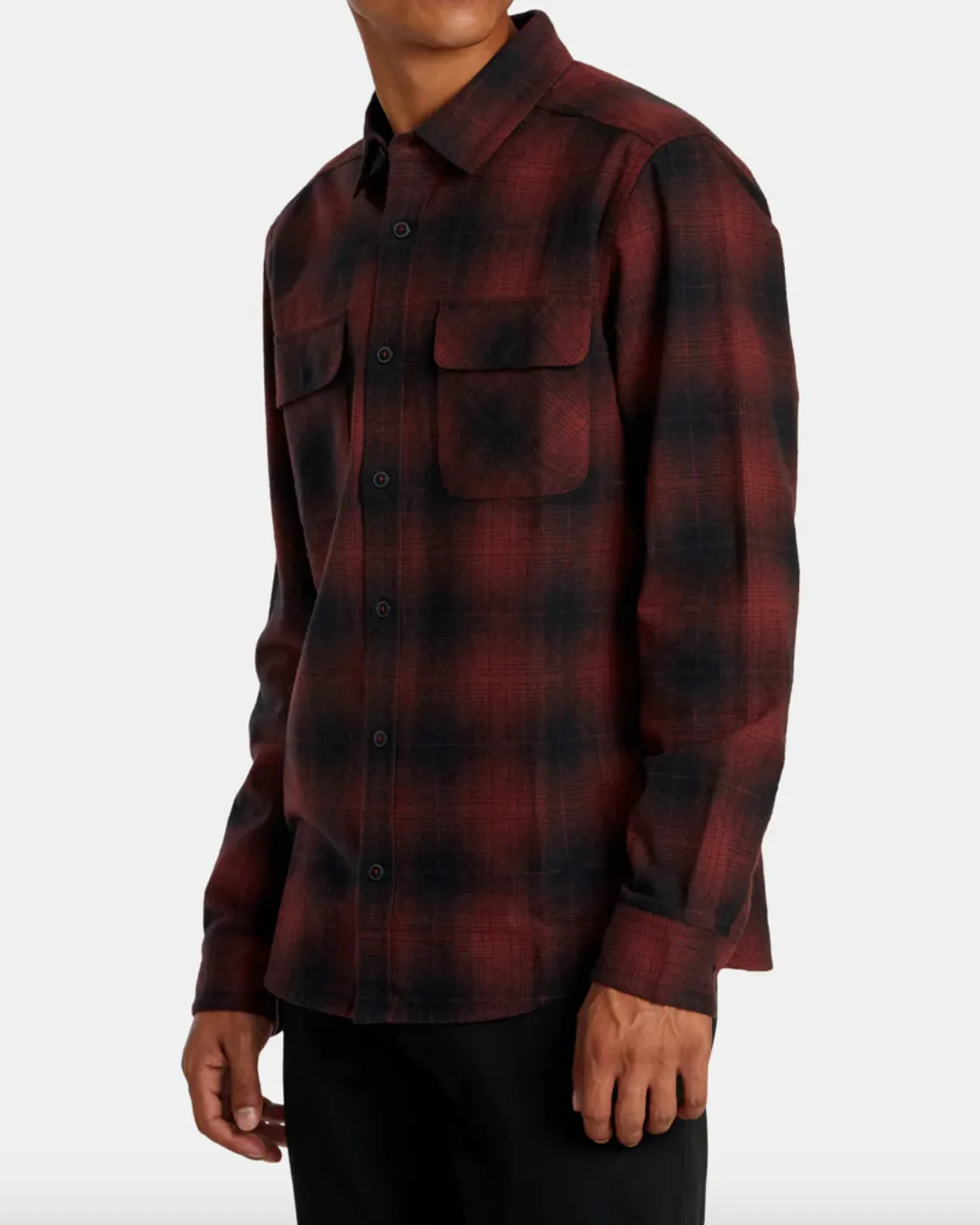 RVCA Dayshift Flannel - Red Earth