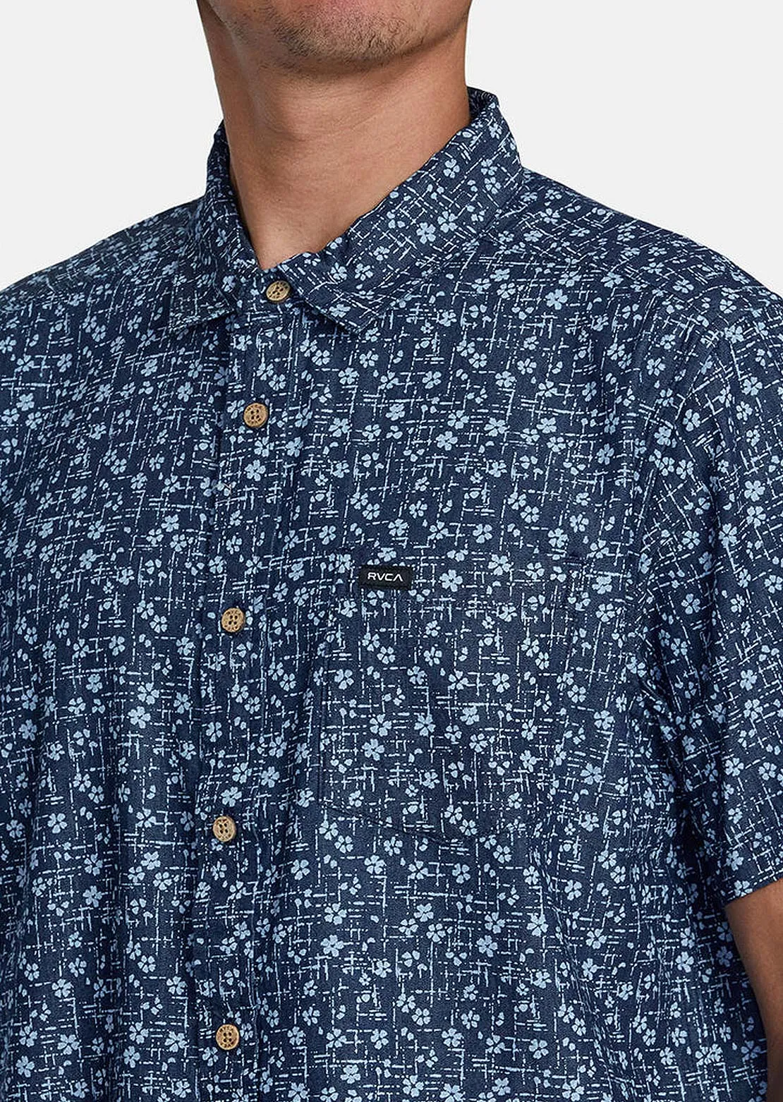 RVCA Men's Frame Chambray Button Up Shirts