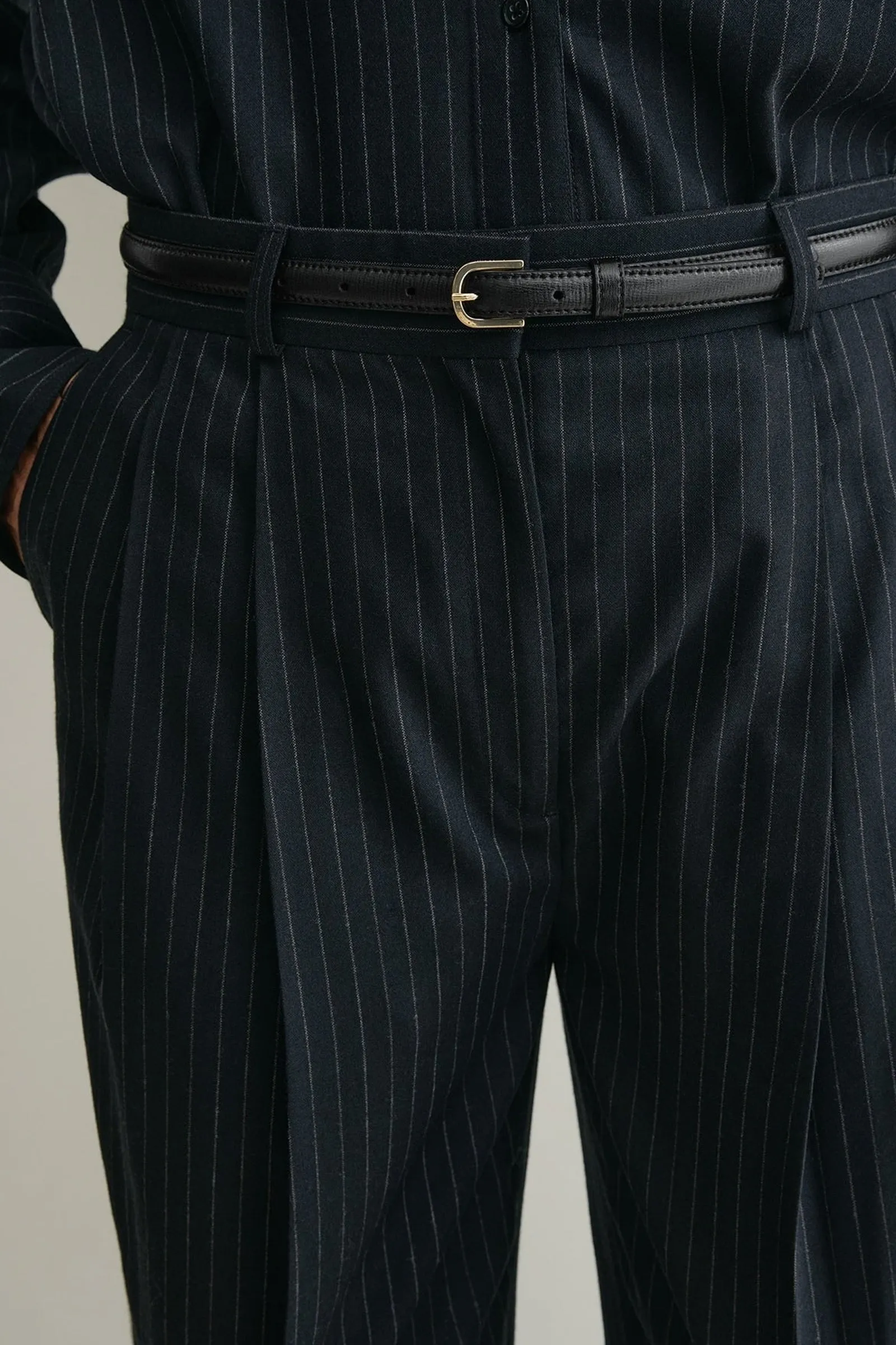 Tailored Pinstriped Trousers