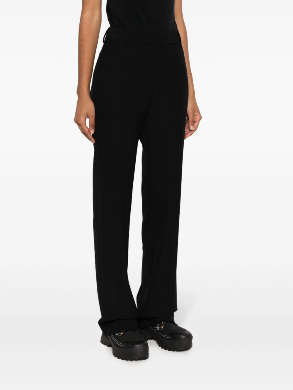 tailored straight-leg trousers