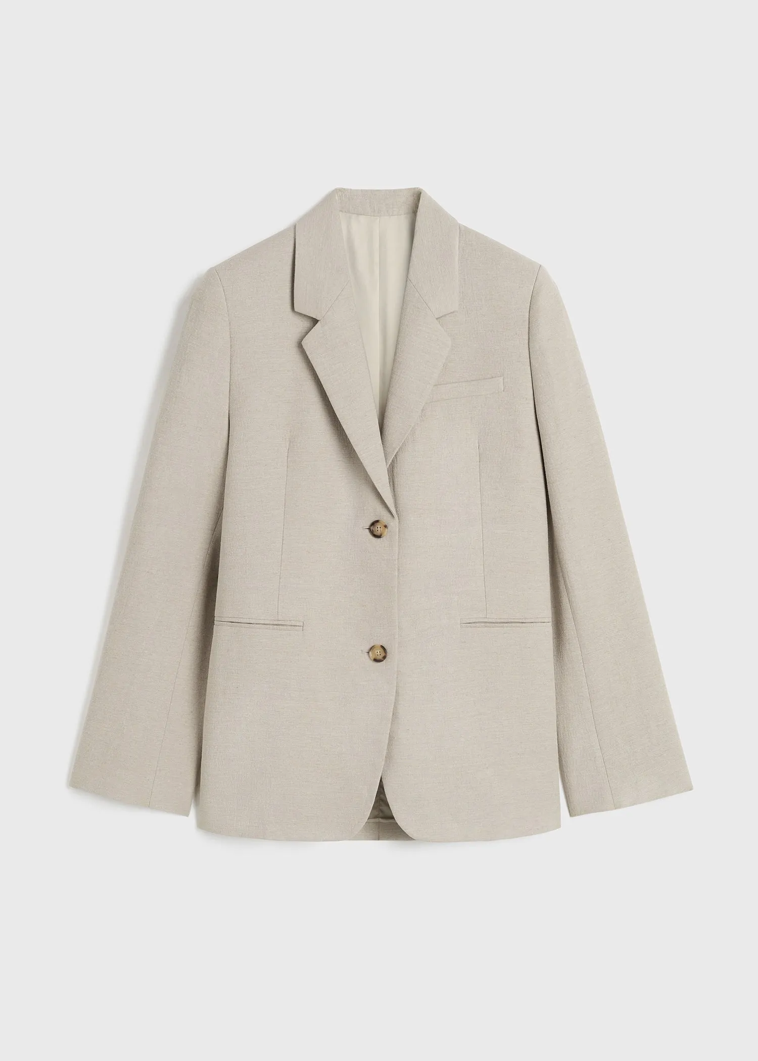 Tailored suit jacket sand