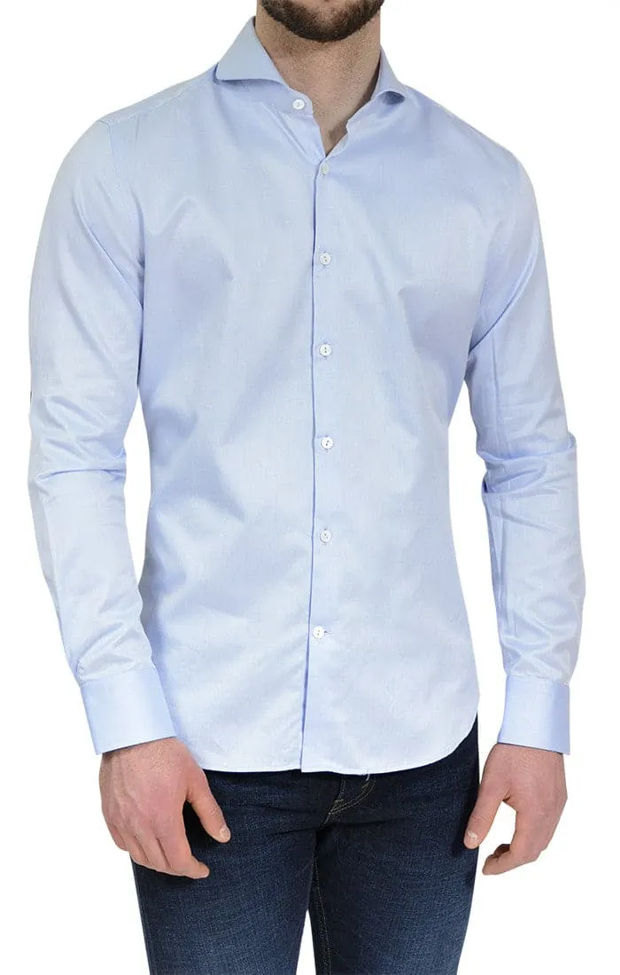 Textured Button Up Shirt in Blue