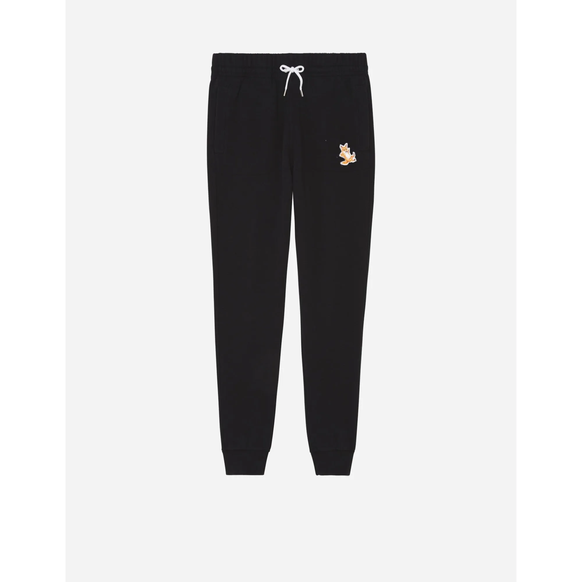 Unisex Chillax Fox Patch Classic Jog Pants - Black