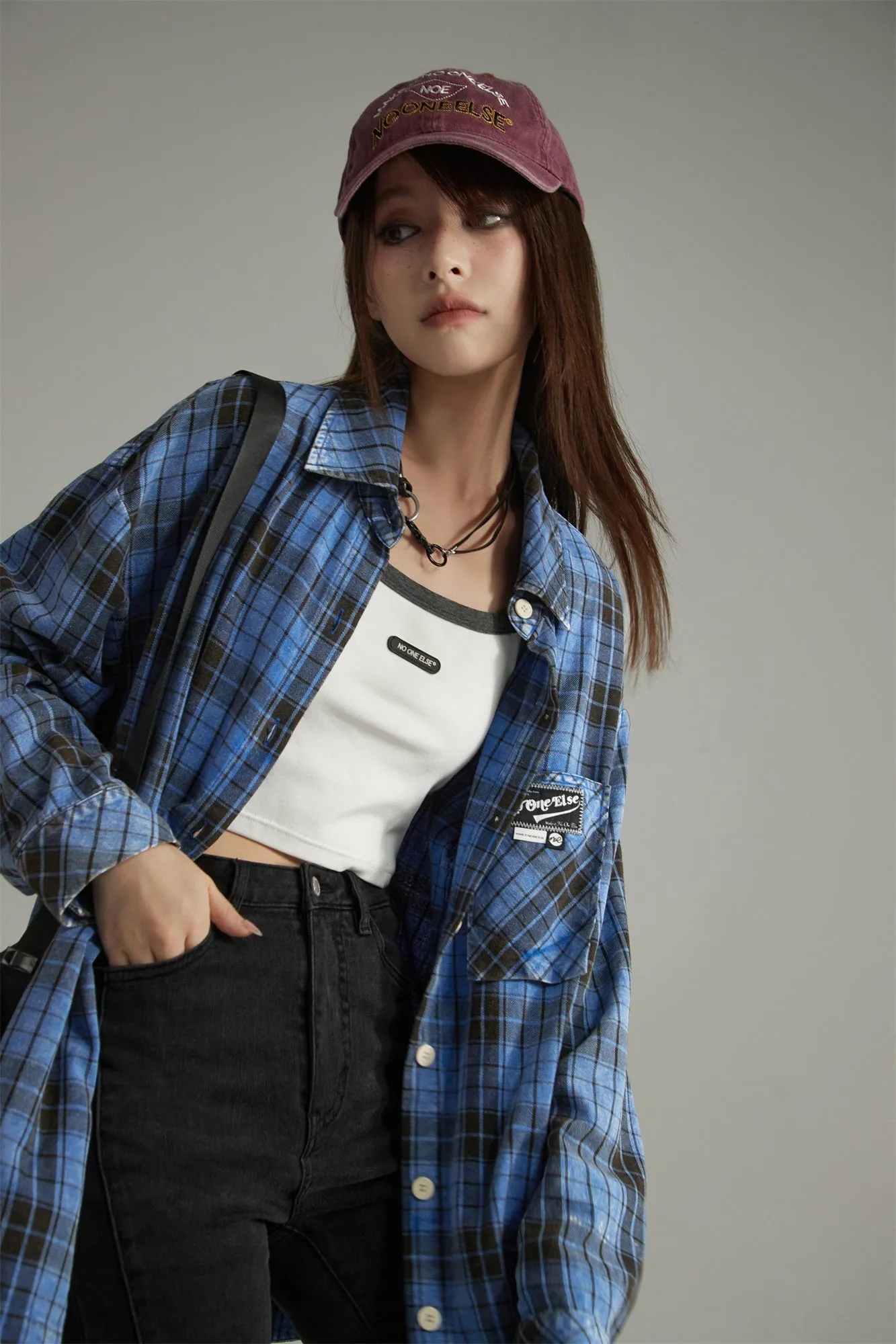 Vintage Check Button-Up Shirt