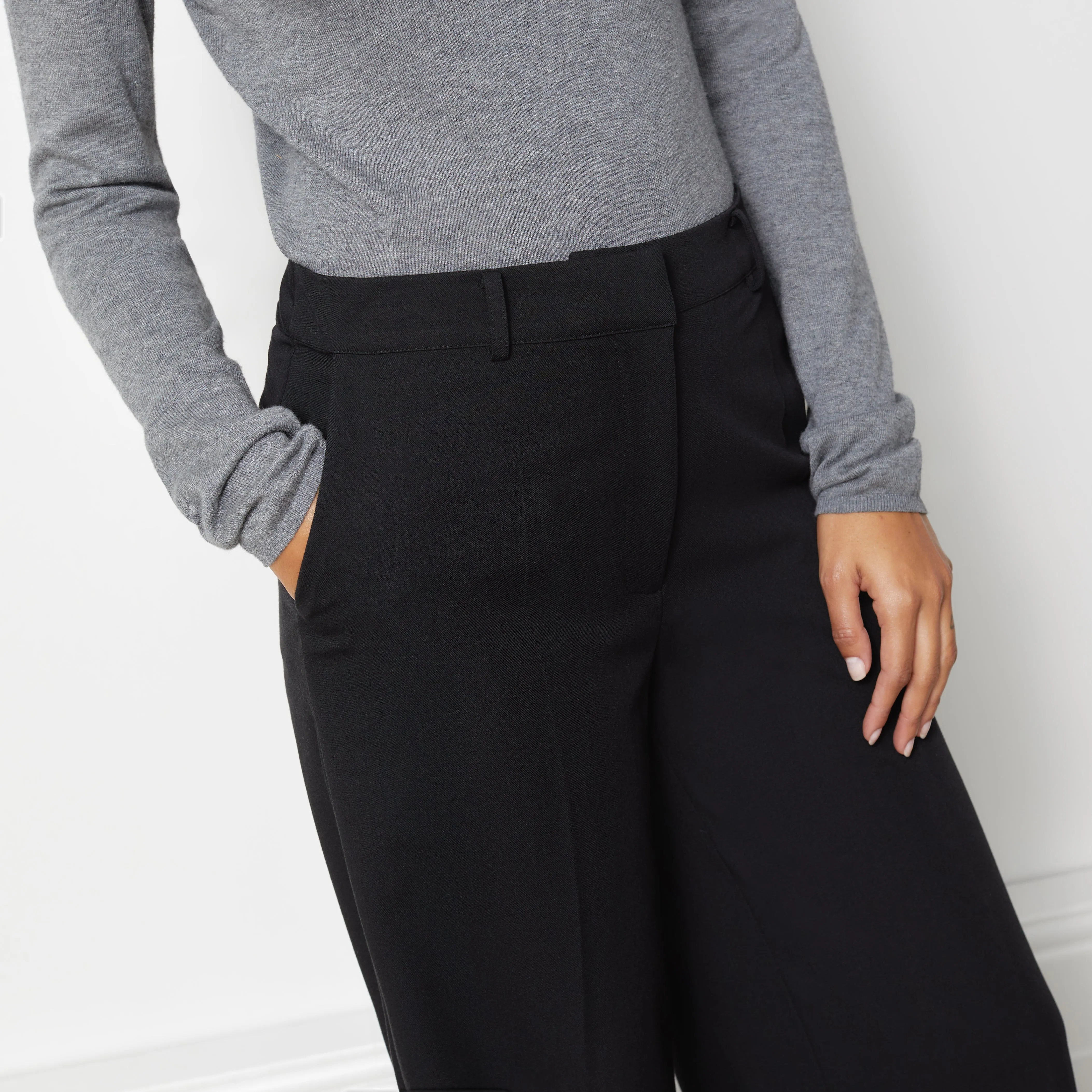 Wide Leg Tailored Trousers