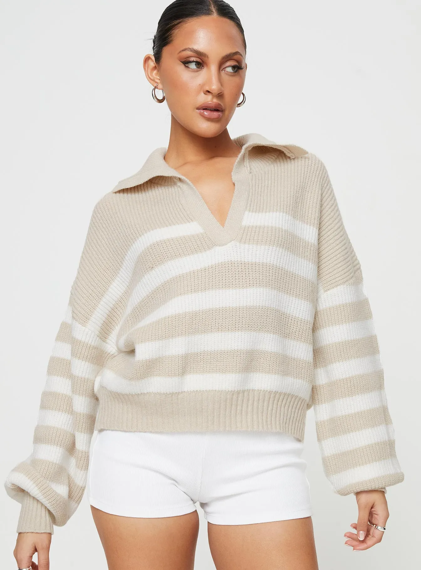 Williamson Stripe Jumper Beige